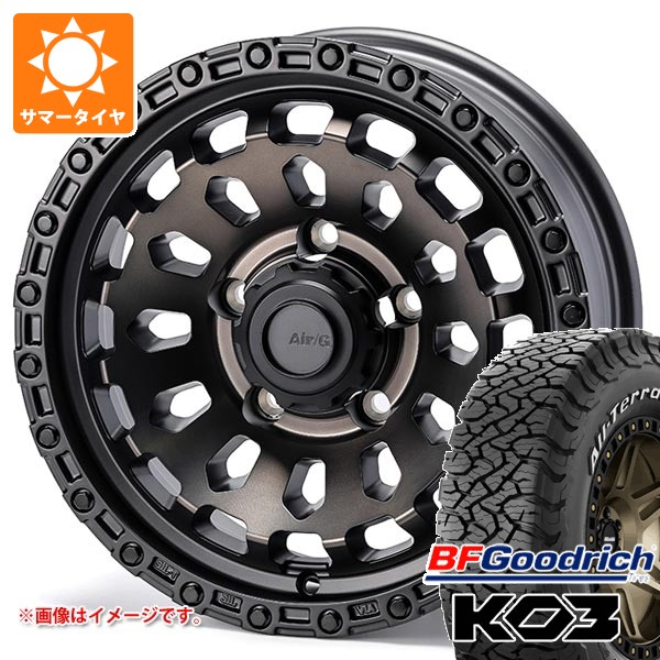 【タイヤ交換対象】5本セット スズキ ジムニーシエラ JB74W用 2026年製 サマータイヤ BFグッドリッチ オールテレーンT/A KO3 LT225/70R16 102/99S ホワイトレター エアージー ヴァルカン 6.0-16 タイヤホイール5本セット｜タイヤ１番