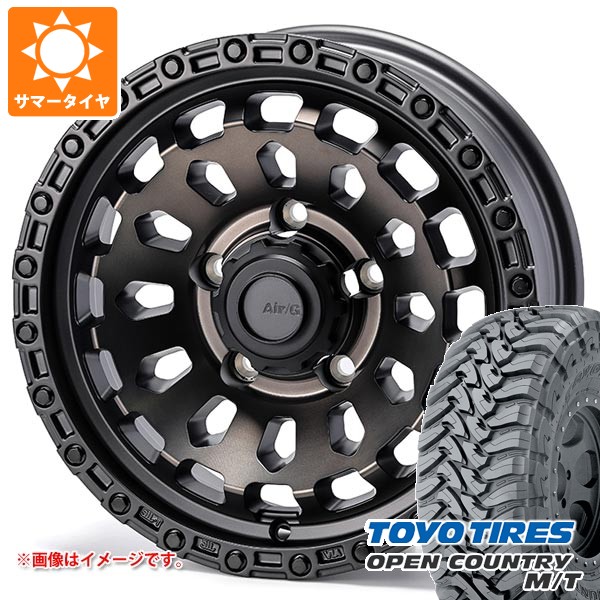 【タイヤ交換対象】5本セット スズキ ジムニーシエラ JB74W用 サマータイヤ トーヨー オープンカントリー M/T LT225/75R16 103/100Q ホワイトレター エアージー ヴァルカン 6.0-16 タイヤホイール5本セット|タイヤ1番
