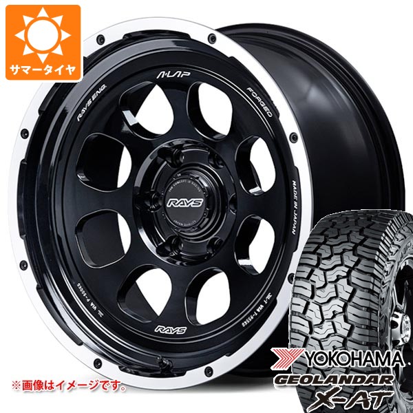 【タイヤ交換対象】ミツビシ トライトン LC2T用 サマータイヤ ヨコハマ ジオランダー X-AT G016 LT265/60R18 119/116Q ブラックレター レイズ エーラップ 08X 8.0-18 タイヤホイール4本セット｜タイヤ１番