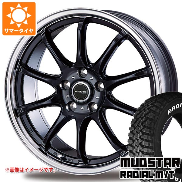 【タイヤ交換対象】トヨタ 40系アルファード用 サマータイヤ マッドスター ラジアル M/T 225/65R17 102T ホワイトレター インターミラノ アヴェント FF-10 6.5-17 タイヤホイール4本セット