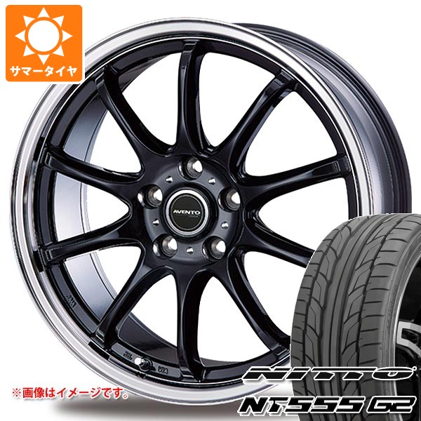 【タイヤ交換対象】サマータイヤ 215/45R18 93Y XL ニットー NT555 G2 インターミラノ アヴェント FF-10 7.5-18 タイヤホイール4本セット｜タイヤ１番 86,350円