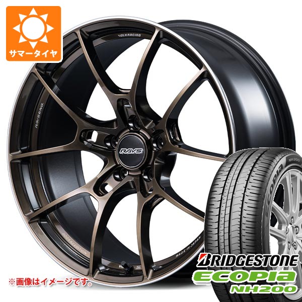 【タイヤ交換対象】サマータイヤ 225/45R18 95W XL ブリヂストン エコピア NH200 レイズ ボルクレーシング G025 SZエディション 8.0-18 タイヤホイール4本セット｜タイヤ１番