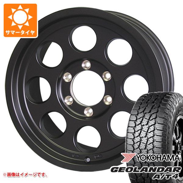【タイヤ交換対象】ランドクルーザー70 GRJ79K用 サマータイヤ ヨコハマ ジオランダー A/T4 G018 LT235/85R16 120/116S ブラックレター ジムライン タイプ2 6.5-16 タイヤホイール4本セット