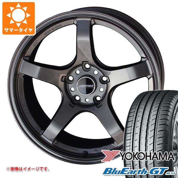 【タイヤ交換対象】サマータイヤ 245/50R18 100W ヨコハマ ブルーアースGT AE51 AME トレーサーGT-V 8.5-18 タイヤホイール4本セット
