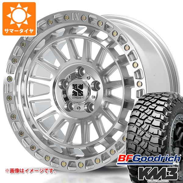 【タイヤ交換対象】ジープ ラングラー JK/JL系用 サマータイヤ BFグッドリッチ マッドテレーンT/A KM3 33x12.50R18LT 118Q MLJ エクストリームJ XJ08 タイヤホイール4本セット