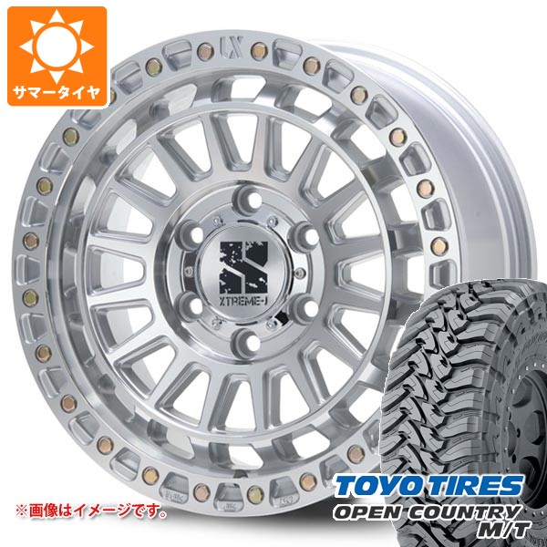 【タイヤ交換対象】サマータイヤ 265/70R17 121/118P トーヨー オープンカントリー M/T ブラックレター MLJ エクストリームJ XJ08 8.0-17 タイヤホイール4本セット