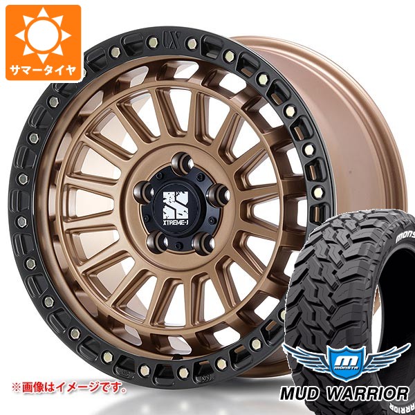 【タイヤ交換対象】サマータイヤ 215/70R16 107/105Q モンスタ マッドウォーリアー ホワイトレター MLJ エクストリームJ XJ08 7.0-16 タイヤホイール4本セット