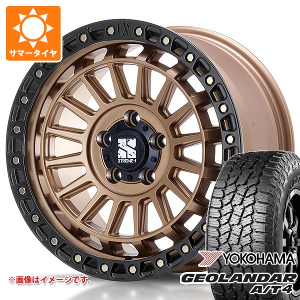 【タイヤ交換対象】ジープ ラングラー JK/JL系用 サマータイヤ ヨコハマ ジオランダー A/T4 G018 LT295/70R17 121/118S ブラックレター MLJ エクストリームJ XJ08 タイヤホイール4本セット|タイヤ1番