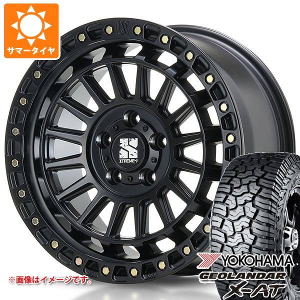 【タイヤ交換対象】ジープ ラングラー JK/JL系用 2026年製 サマータイヤ ヨコハマ ジオランダー X-AT G016 265/70R17 115T ブラックレター MLJ エクストリームJ XJ08 タイヤホイール4本セット｜タイヤ１番