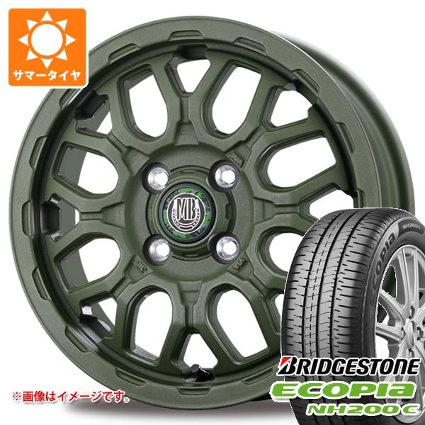 【タイヤ交換対象】2026年製 サマータイヤ 155/65R14 75H ブリヂストン エコピア NH200C インターミラノ マッドバーン XR-800M ME 4.5-14 タイヤホイール4本セット