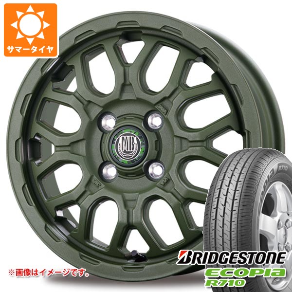【タイヤ交換対象】スズキ キャリイ DA16T用 サマータイヤ ブリヂストン エコピア R710 165/80R14 91/90N (165R14 6PR相当) インターミラノ マッドバーン XR-800M ME 4.5-14 タイヤホイール4本セット