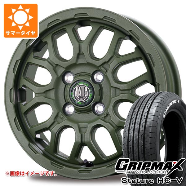 【タイヤ交換対象】スズキ エブリイバン DA17V用 サマータイヤ グリップマックス スタチャー HC-V 145/80R12 80/78Q ホワイトレター インターミラノ マッドバーン XR-800M ME 4.0-12 タイヤホイール4本セット｜タイヤ１番