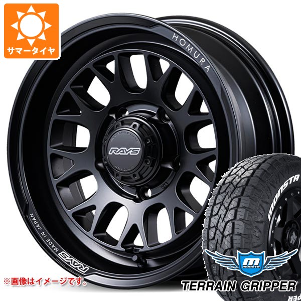 【タイヤ交換対象】5本セット スズキ ジムニーノマド JC74W用 サマータイヤ モンスタ テレーングリッパー 225/60R18 104H ホワイトレター レイズ ホムラ 2x9L-RA 7.0-18 タイヤホイール5本セット