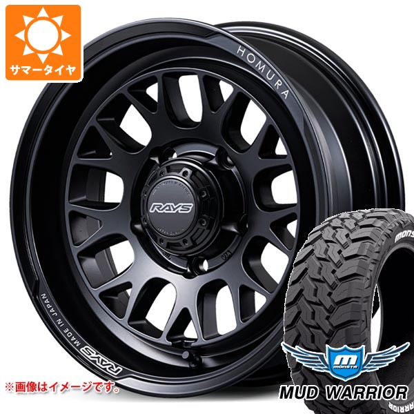 【タイヤ交換対象】スズキ ジムニーノマド JC74W用 サマータイヤ モンスタ マッドウォーリアー LT215/70R16 107/105Q ホワイトレター レイズ ホムラ 2x9L-RA 6.0-16 タイヤホイール4本セット|タイヤ1番