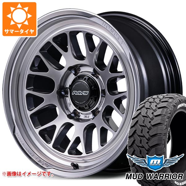 【タイヤ交換対象】5本セット スズキ ジムニーノマド JC74W用 サマータイヤ モンスタ マッドウォーリアー LT215/70R16 107/105Q ホワイトレター レイズ ホムラ 2x9L-RA 6.0-16 タイヤホイール5本セット