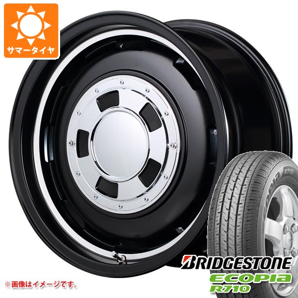 【タイヤ交換対象】スズキ キャリイ DA16T用 サマータイヤ ブリヂストン エコピア R710 165/80R14 91/90N ガルシア シスコ 4.5-14 タイヤホイール4本セット