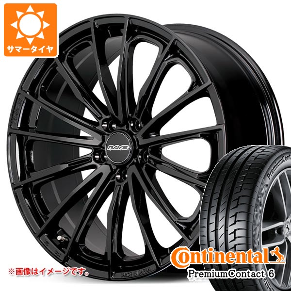 【タイヤ交換対象】トヨタ 40系アルファード用 サマータイヤ コンチネンタル プレミアムコンタクト6 245/40R21 100Y XL レイズ RS ヴォウジェ SE 8.5-21 タイヤホイール4本セット