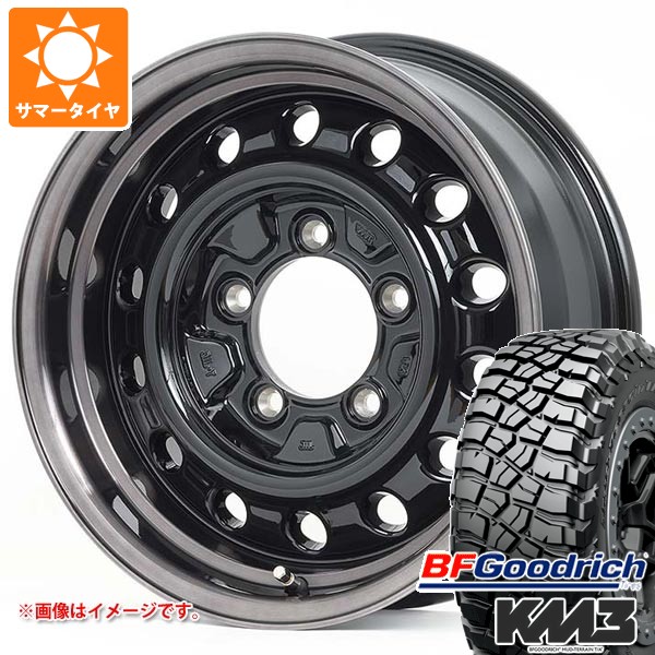 【タイヤ交換対象】スズキ ジムニー JB64W用 サマータイヤ BFグッドリッチ マッドテレーンT/A KM3 LT225/75R16 115/112Q アピオ ワイルドボア D 5.5-16 タイヤホイール4本セット