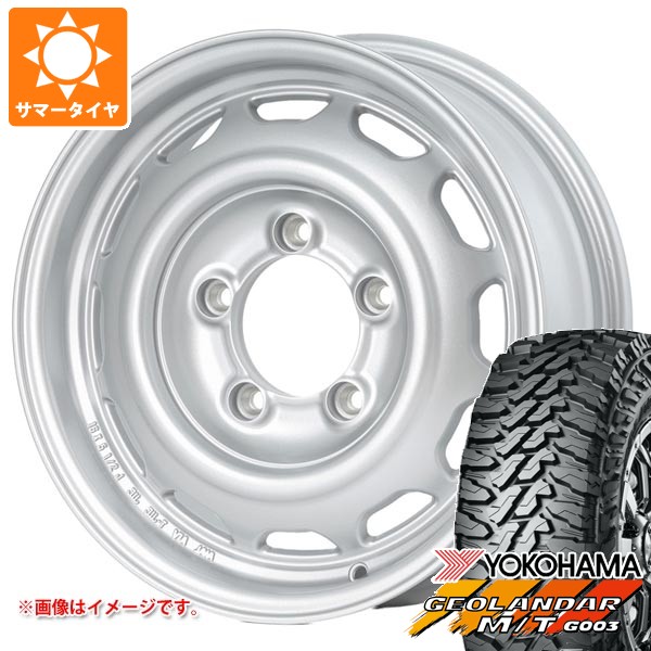 【タイヤ交換対象】スズキ ジムニーシエラ JB74W用 サマータイヤ ヨコハマ ジオランダー M/T G003 195/80R15 96S アピオ ワイルドボア ベンチュラ 6.0-15 タイヤホイール4本セット