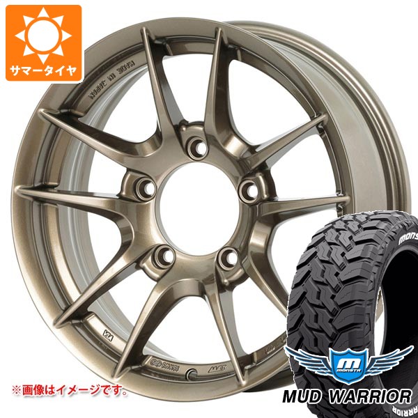 【タイヤ交換対象】スズキ ジムニー JB64W用 サマータイヤ モンスタ マッドウォーリアー LT215/70R16 107/105Q ホワイトレター アピオ ワイルドボア Z 5.5-16 タイヤホイール4本セット