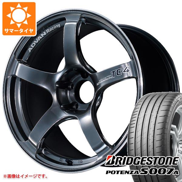 【タイヤ交換対象】サマータイヤ 215/45R18 93Y XL ブリヂストン ポテンザ S007A アドバンレーシング TC-4 7.5-18 タイヤホイール4本セット