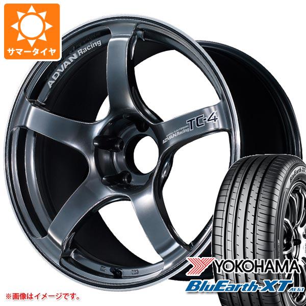 【タイヤ交換対象】サマータイヤ 225/50R18 95V ヨコハマ ブルーアースXT AE61 アドバンレーシング TC-4 8.0-18 タイヤホイール4本セット