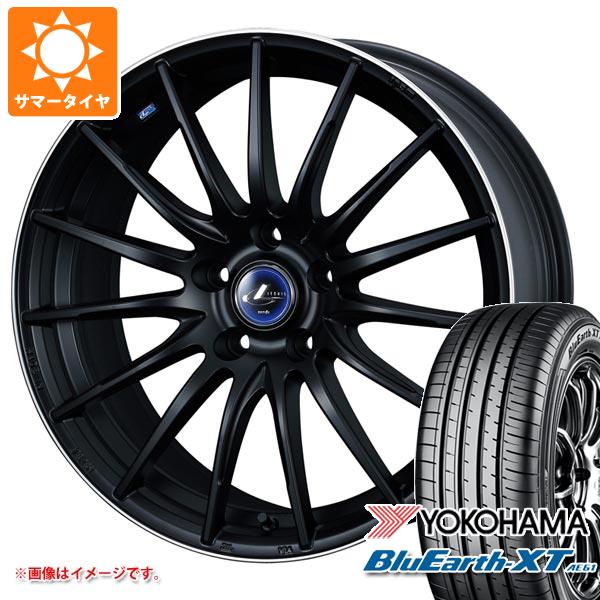 【タイヤ交換対象】サマータイヤ 215/50R18 92V ヨコハマ ブルーアースXT AE61 レオニス ナヴィア 05 7.0-18 タイヤホイール4本セット