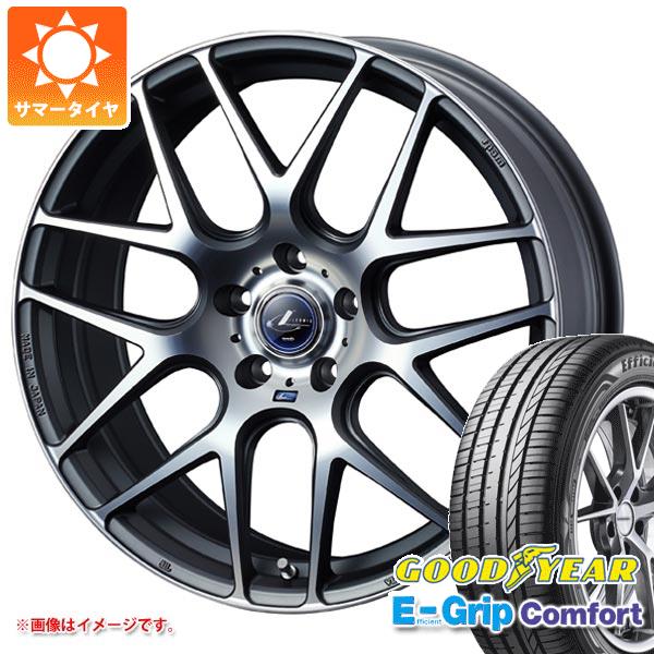 【タイヤ交換対象】サマータイヤ 225/55R17 97W グッドイヤー エフィシエントグリップコンフォート レオニス ナヴィア 06 7.0-17 タイヤホイール4本セット