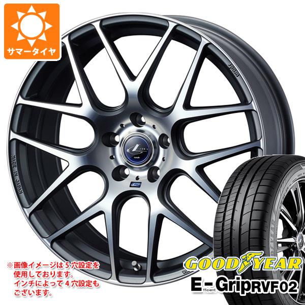 【タイヤ交換対象】サマータイヤ 215/45R17 91W XL グッドイヤー エフィシエントグリップ RVF02 レオニス ナヴィア 06 7.0-17 タイヤホイール4本セット