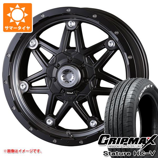 【タイヤ交換対象】ハイエース 200系用 サマータイヤ グリップマックス スタチャー HC-V 225/50R18C 107/105H ホワイトレター クリムソン MG ライカン 8.0-18 タイヤホイール4本セット