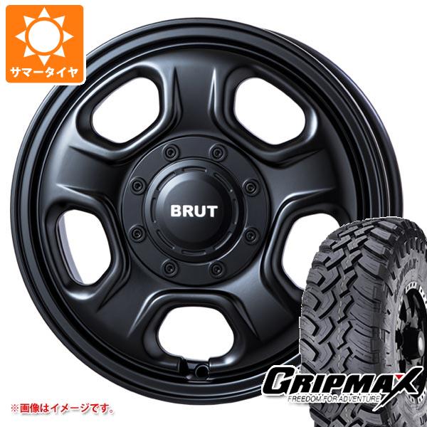 【タイヤ交換対象】ハスラー用 サマータイヤ グリップマックス マッドレイジ M/T 195R14C 106/104Q ホワイトレター ブルート BR-33 4.5-14 タイヤホイール4本セット