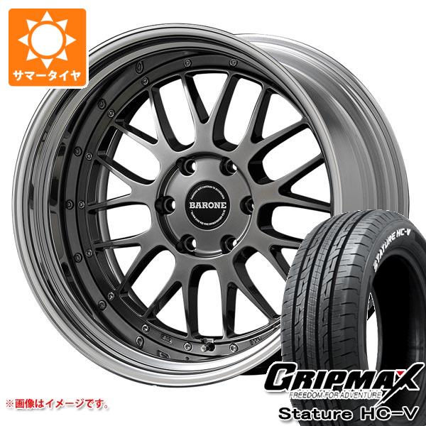 【タイヤ交換対象】ハイエース 200系用 サマータイヤ グリップマックス スタチャー HC-V 225/50R18C 107/105H ホワイトレター ファブレス ヴァローネ LM-9 7.0-18 タイヤホイール4本セット｜タイヤ１番