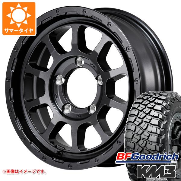 【タイヤ交換対象】5本セット スズキ ジムニーノマド JC74W用 サマータイヤ BFグッドリッチ マッドテレーンT/A KM3 LT225/75R16 115/112Q ナイトロパワー M10 パーシング バレルブラックエディション 6.0-16 タイヤホイール5本セット