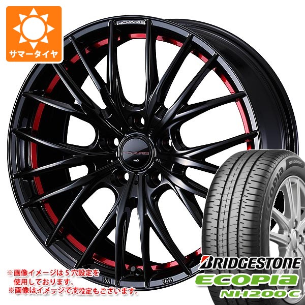 【タイヤ交換対象】2026年製 サマータイヤ 165/55R15 75V ブリヂストン エコピア NH200C ノヴァリス ローグ QR 4.5-15 タイヤホイール4本セット｜タイヤ１番