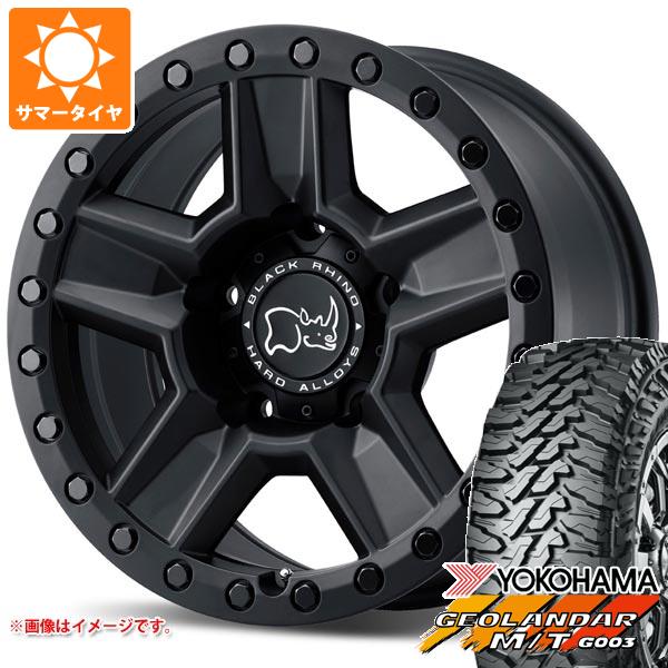 【タイヤ交換対象】FJクルーザー 10系用 2026年製 サマータイヤ ヨコハマ ジオランダー M/T G003 LT285/70R17 121/118Q ブラックライノ ラヴィーン 8.5-17 タイヤホイール4本セット｜タイヤ１番