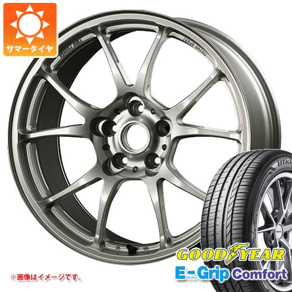 【タイヤ交換対象】サマータイヤ 225/55R17 97W グッドイヤー エフィシエントグリップコンフォート TWS モータースポーツ T66-F 7.5-17 タイヤホイール4本セット｜タイヤ１番