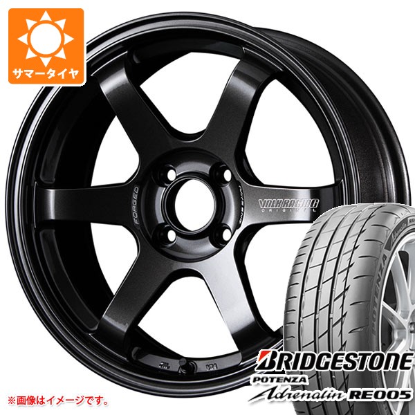 【タイヤ交換対象】サマータイヤ 185/55R15 82W ブリヂストン ポテンザ アドレナリン RE005 レイズ ボルクレーシング TE37 ソニック 6.0-15 タイヤホイール4本セット|タイヤ1番