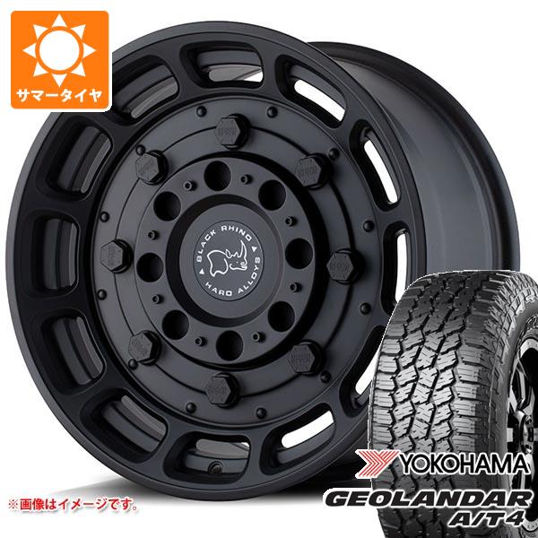 【タイヤ交換対象】ハイラックスサーフ215系用 サマータイヤ ヨコハマ ジオランダー A/T4 G018 LT265/65R17 120/117S アウトラインホワイトレター ブラックライノ ウォートホッグ 8.5-17 タイヤホイール4本セット｜タイヤ１番