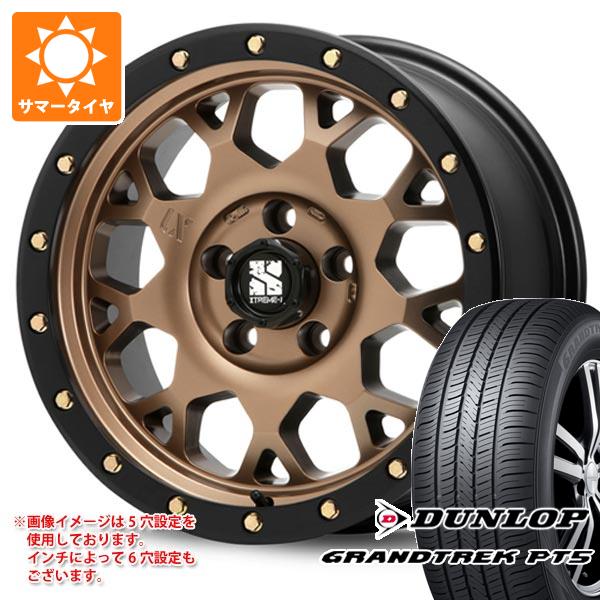 【タイヤ交換対象】トライトン LC2T用 サマータイヤ ダンロップ グラントレック PT5 265/70R17 115S MLJ エクストリームJ XJ04 8.0-17 タイヤホイール4本セット
