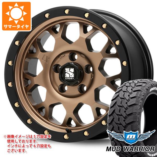 【タイヤ交換対象】アウトランダー GF/GG系用 サマータイヤ モンスタ マッドウォーリアー LT215/70R16 107/105Q ホワイトレター MLJ エクストリームJ XJ04 7.0-16 タイヤホイール4本セット