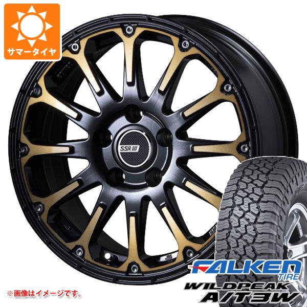 【タイヤ交換対象】ミツビシ デリカD5用 サマータイヤ ファルケン ワイルドピーク A/T3W LT225/75R16 115/112Q SSR ディバイド FT 7.0-16 タイヤホイール4本セット