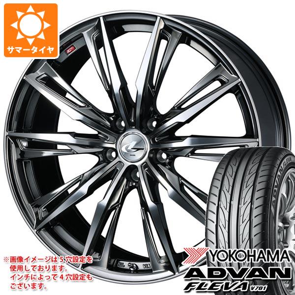 【タイヤ交換対象】サマータイヤ 215/40R17 87W XL ヨコハマ アドバン フレバ V701 レオニス GX 6.5-17 タイヤホイール4本セット