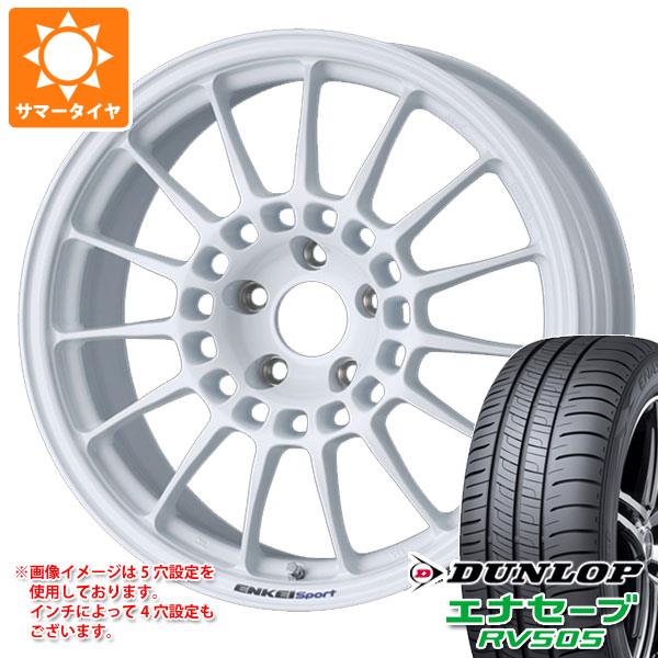 【タイヤ交換対象】サマータイヤ 225/55R18 98V ダンロップ エナセーブ RV505 エンケイ スポーツ RC-T5 8.0-18 タイヤホイール4本セット