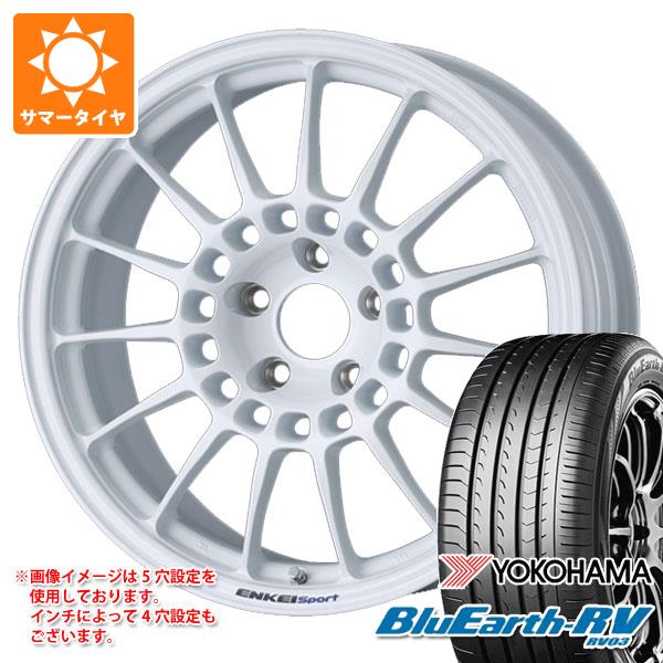 【タイヤ交換対象】2026年製 サマータイヤ 225/55R18 98V ヨコハマ ブルーアースRV RV03 エンケイ スポーツ RC-T5 8.0-18 タイヤホイール4本セット