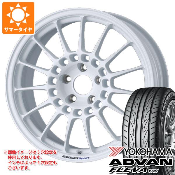 【タイヤ交換対象】サマータイヤ 215/40R18 89W XL ヨコハマ アドバン フレバ V701 エンケイ スポーツ RC-T5 8.0-18 タイヤホイール4本セット