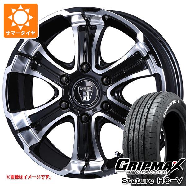 【タイヤ交換対象】ハイエース 200系用 サマータイヤ グリップマックス スタチャー HC-V 215/65R16C 109/107S ホワイトレター クリムソン バルベロ ワイルドディープス 6.5-16 タイヤホイール4本セット