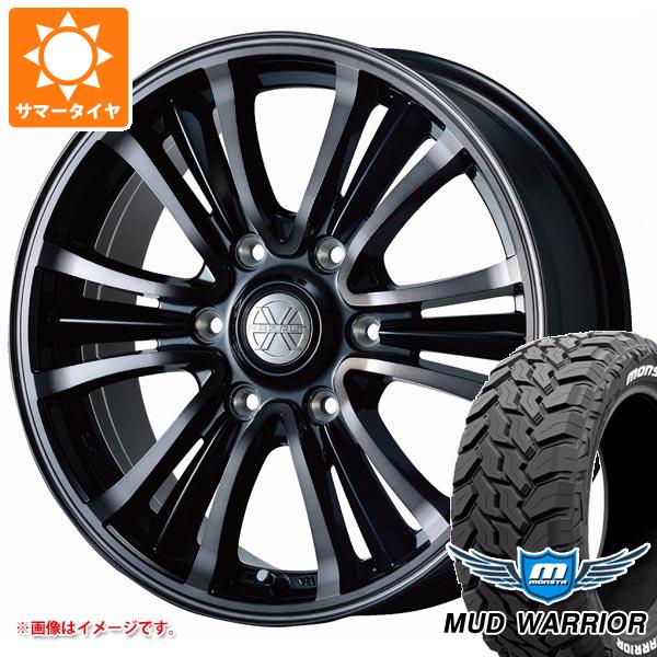 【タイヤ交換対象】NV350キャラバン E26用 サマータイヤ モンスタ マッドウォーリアー LT215/70R16 107/105Q ホワイトレター バザルト エックスタイプ2 6.5-16 タイヤホイール4本セット
