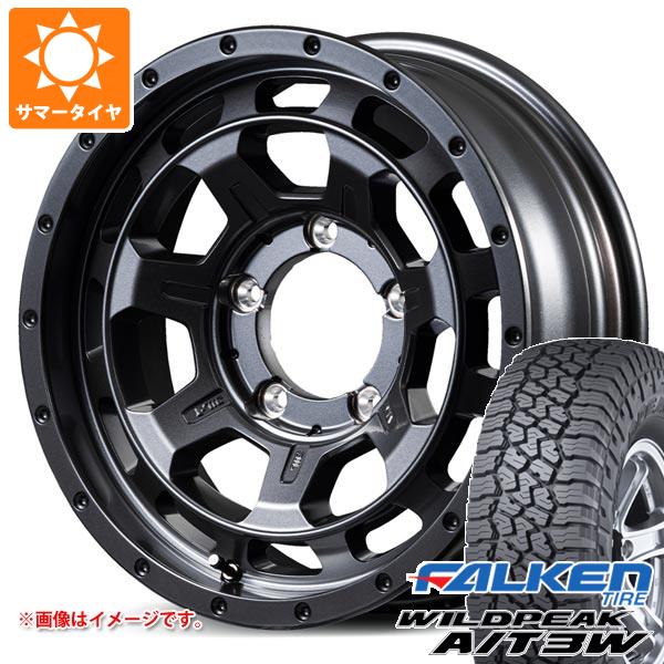 【タイヤ交換対象】5本セット スズキ ジムニーノマド JC74W用 サマータイヤ ファルケン ワイルドピーク A/T3W LT225/75R16 115/112Q ナイトロパワー M7 ファランクス 6.0-16 タイヤホイール5本セット