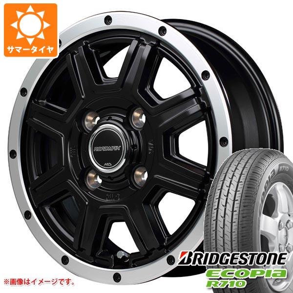 【タイヤ交換対象】ダイハツ ハイゼットカーゴ S320系用 サマータイヤ ブリヂストン エコピア R710 145/80R12 86/84N (145R12 8PR相当) ロードマックス WF-8 4.0-12 タイヤホイール4本セット