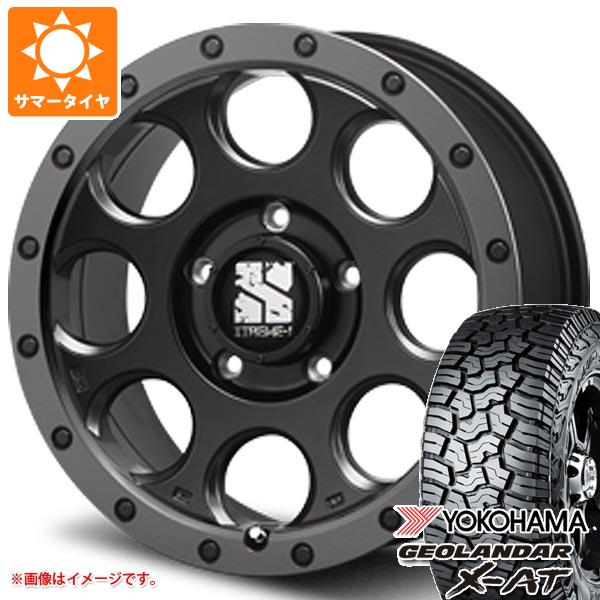 【タイヤ交換対象】ランドクルーザー200用 サマータイヤ ヨコハマ ジオランダー X-AT G016 LT285/60R18 122/119Q ブラックレター MLJ エクストリームJ XJ03 8.0-18 タイヤホイール4本セット
